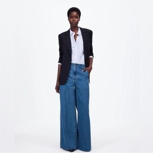 Madewell Wide Sweep Denim Trouser Jeans Medium Wash Size 27